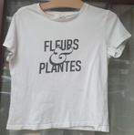 Witte t-shirt van H&M maat M met opschrift, Manches courtes, Enlèvement ou Envoi, Comme neuf, Blanc