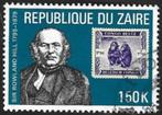 1 Postzegel Sir Rowland Hill Zaïre, Postzegels en Munten, Ophalen of Verzenden, Gestempeld, Dier of Natuur