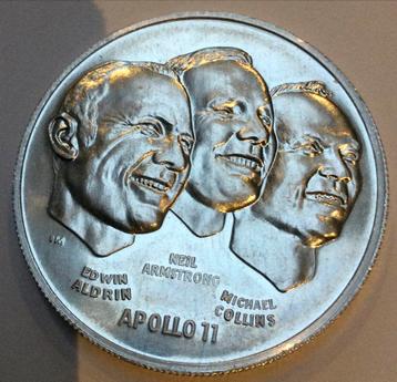Apollo 11 gedenkmunt beschikbaar voor biedingen