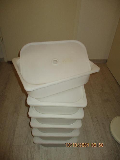 Witte opeenstapelbare opbergdozen, Huis en Inrichting, Overige Huis en Inrichting, Nieuw, Ophalen