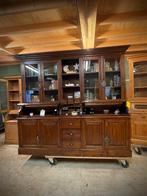 Teak buffetkast Apothekerskast Vitrinekast., Glas, 200 cm of meer, Met deur(en), Nieuw