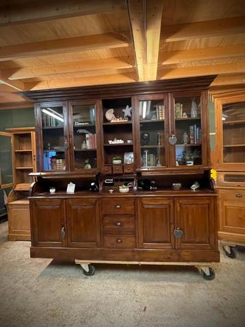 Buffet en teck Armoire de pharmacie Vitrine., Neuf, 200 cm ou plus, Enlèvement ou Envoi, Métal