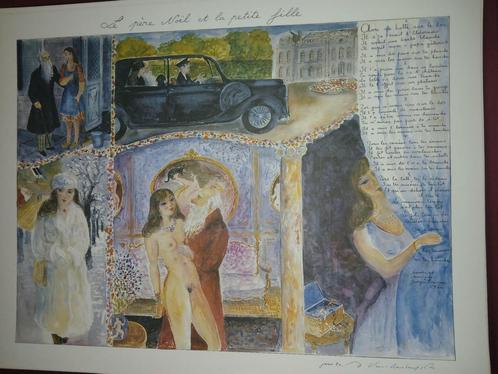 Kunst,60 Litho's ,Georges Brassens en Vandendriessche 1986, Antiek en Kunst, Kunst | Litho's en Zeefdrukken, Ophalen of Verzenden