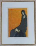 JEF WAUTERS / MADONNA / KLEURLITHO / 74x57cm / KADER / SIG, Enlèvement