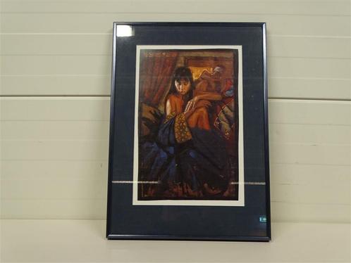 A4919 Kondernaars druk in lijst - Nico Vrielink, Antiek en Kunst, Kunst | Schilderijen | Klassiek, Ophalen of Verzenden