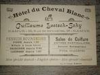 publi hotel cheval blanc namur 1906, Autres types, Utilisé, Enlèvement ou Envoi
