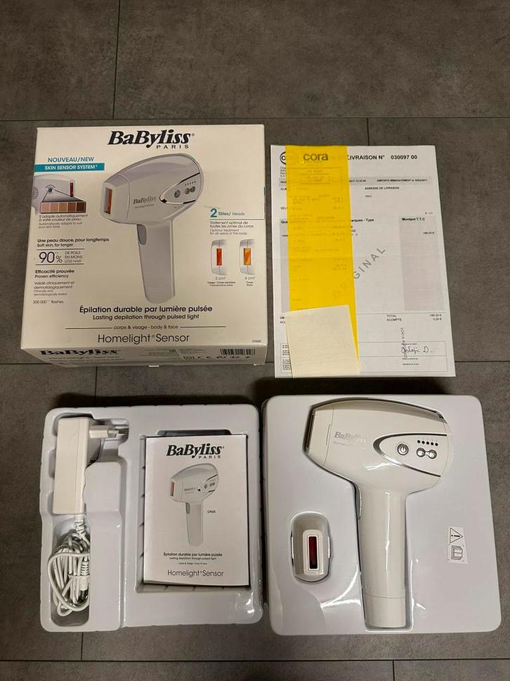 Epilateur à lumière pulsée Babyliss Homelight Sensor G960E, Electroménager, Équipement de Soins personnels, Comme neuf, Rasage ou Épilation
