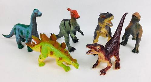 Lot van 6 vintage dino dinosaurus hard plastic China 80’s, Kinderen en Baby's, Speelgoed | Actiefiguren, Gebruikt, Ophalen of Verzenden