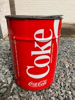 Vintage coca cola zitbox/prullenbak, Gebruikt, Ophalen