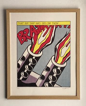 Roy Lichtenstein : lithographie encadrée avec certificat 