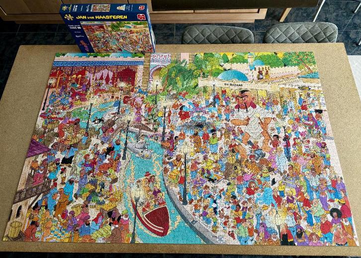 Jan Van Haasteren 5000 stukjes - Fata Morgana, Hobby en Vrije tijd, Denksport en Puzzels, Zo goed als nieuw, Legpuzzel, Meer dan 1500 stukjes