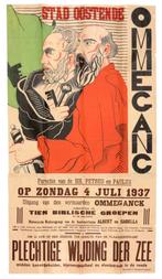 Oude affiche Oostende 1937, Verzamelen, Posters, Ophalen of Verzenden