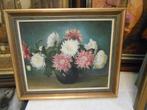 * schilderij olie op doek: Chrysanten, Ophalen of Verzenden