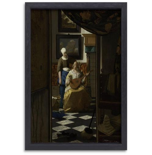 La lettre d'amour - Toile Johannes Vermeer + cadre à pâtisse, Maison & Meubles, Accessoires pour la Maison | Peintures, Dessins & Photos