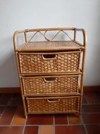 Commode 3 tiroirs imitation rotin. Parfait état, Ophalen, 100 tot 150 cm, 50 tot 100 cm, Zo goed als nieuw
