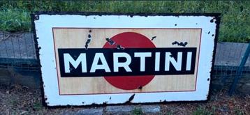 Zeer groot emaille Martini bord 1964 beschikbaar voor biedingen