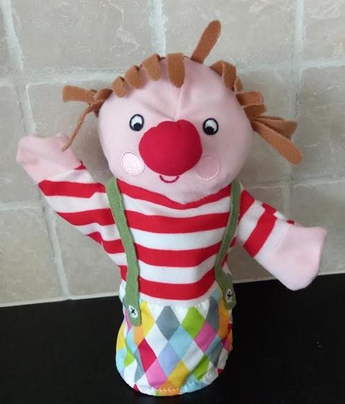 handpop clown, Kinderen en Baby's, Speelgoed | Knuffels en Pluche, Zo goed als nieuw, Ophalen of Verzenden