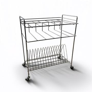 Vintage chrome rekje voor elpees beschikbaar voor biedingen