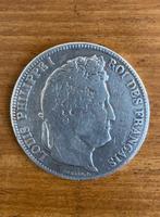 Zilveren 5 francs Louis Philippe  1833, Enlèvement ou Envoi, Monnaie en vrac, Argent, France