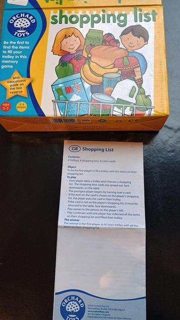 Jeu " the shopping list" pour apprendre l'anglais beschikbaar voor biedingen