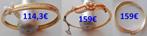 Bracelet jonc, plaqué or, fermé ouvrant, travaillé, NEUF, Met edelsteen, Nieuw, Ophalen of Verzenden, Goud