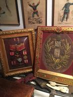 MEDAILLES VAN EEN PAUSELIJKE ZOUAVE + FOTO'S, Verzamelen, Ophalen of Verzenden, Landmacht, Lintje, Medaille of Wings