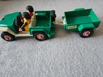 Playmobil  - jeep avec remorque vintage, Ophalen of Verzenden, Zo goed als nieuw
