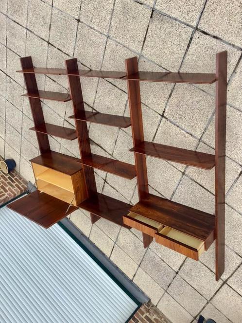 Vintage Rosewood Wall unit 1960s, Huis en Inrichting, Kasten | Boekenkasten, Gebruikt, Ophalen of Verzenden