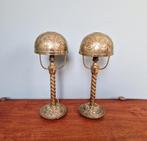 Paar tafellampen van brons en messing, begin 20e eeuw, Antiek en Kunst, Ophalen of Verzenden