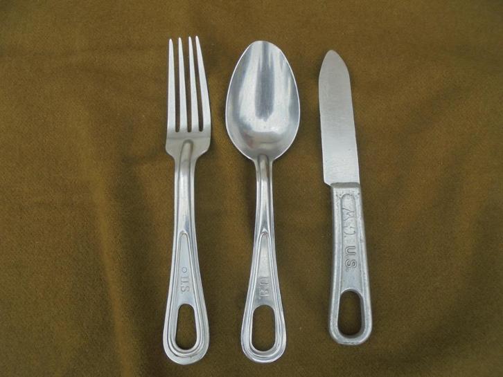 set de 3 couverts us army ww2, Collections, Objets militaires | Seconde Guerre mondiale, Armée de terre, Enlèvement ou Envoi