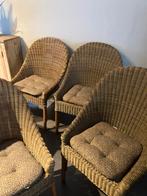 Rieten stoel, zetel, Ophalen, Gebruikt, Bruin, Riet of Rotan