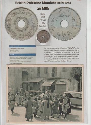 Palestina munt 20 Mils 1941 & foto's beschikbaar voor biedingen