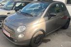 Fiat 500 cabriolet 0.9 twinair semi cuir radar garantie, Auto's, Fiat, Euro 5, Zwart, Cabriolet, Leder en Stof