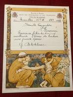 Oude Telegram jaren 40 Brussel, Enlèvement ou Envoi