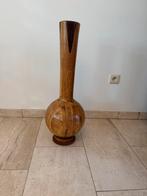 Prachtige grote vintage houten vaas., Huis en Inrichting, Woonaccessoires | Vazen, Ophalen, Gebruikt
