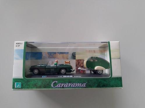 Cararama 1/43 MGB Cabrio met caravan - Nieuwstaat, Hobby en Vrije tijd, Modelauto's | 1:43, Nieuw, Auto, Overige merken, Ophalen of Verzenden