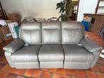 Canapé 3 places relax électriques en cuir, Trois personnes, Banc droit, Enlèvement, Utilisé