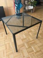 Salontafel metaal/glas zwart, 50 tot 100 cm, Minder dan 50 cm, Zo goed als nieuw, Ophalen
