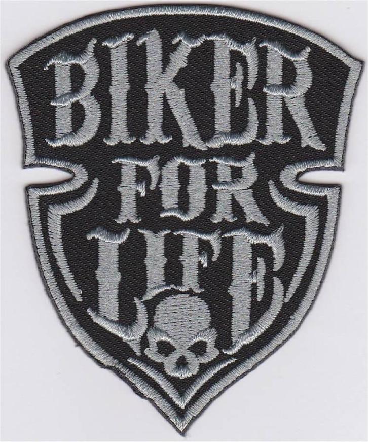 Biker For Life stoffen opstrijk patch embleem, Motoren, Accessoires | Stickers, Verzenden