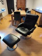 Fauteuil inclinable vintage IKEA MALUNG avec repose-pieds, Enlèvement, Utilisé, Cuir