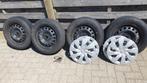 4 stalen velgen 15" met winterbanden 185/65 -15  vr Toyota, Ophalen, Gebruikt, 15 inch, Velg(en)