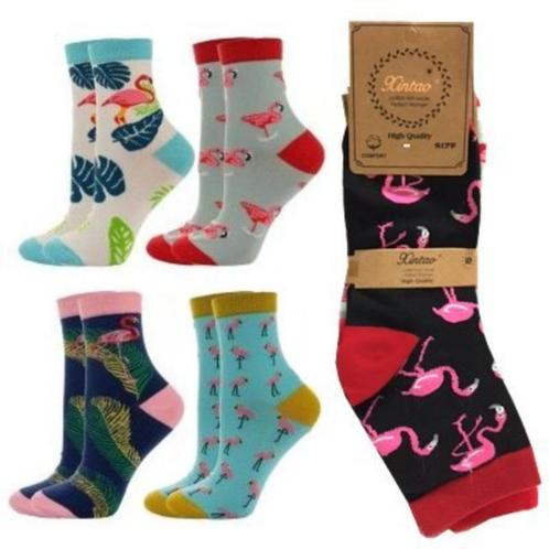 Damessokken grappig dier Flamingo 35-38 of 39-41 5 paar, Kleding | Dames, Sokken en Kousen, Nieuw, Ophalen of Verzenden