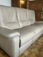 Lederen zetel 3-zit en relax, Huis en Inrichting, Ophalen, Gebruikt, 150 tot 200 cm, Driepersoons