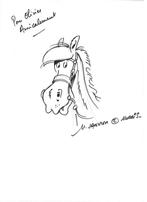 Originele tekening Lucky Luke's Jolly Jumper, Verzamelen, Ophalen of Verzenden, Overige figuren, Zo goed als nieuw, Overige typen
