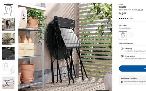 Set Tuintafel + 2 stoelen, lichtgrijs, metaal PERFECTE STAAT, Tuin en Terras, Tuintafels, Zo goed als nieuw, Rond, Metaal, Ophalen