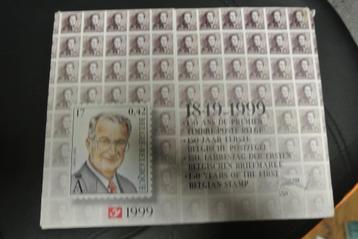 Pochette annuelle complète des timbres belge de 1999 entière