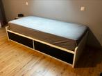 Bed met lades Ikea + lattenbodem + matras, Gebruikt, Matras, 85 tot 100 cm, Ophalen