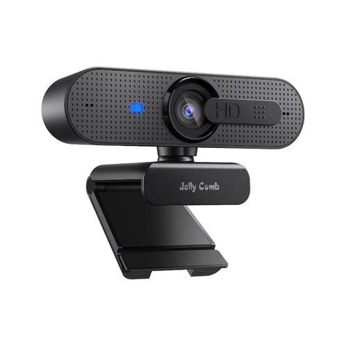 Jelly Comb 1080p HD Webcam, Computers en Software, Webcams, Zo goed als nieuw, Bedraad, MacOS, Windows, Monitorclip, Facetracking