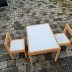Lätt kindertafel met 2 stoelen., Ophalen, Gebruikt, Tafel(s) en Stoel(en)