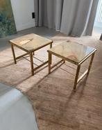 Vintage set van 2 bijzettafels jaren 80, Ophalen
